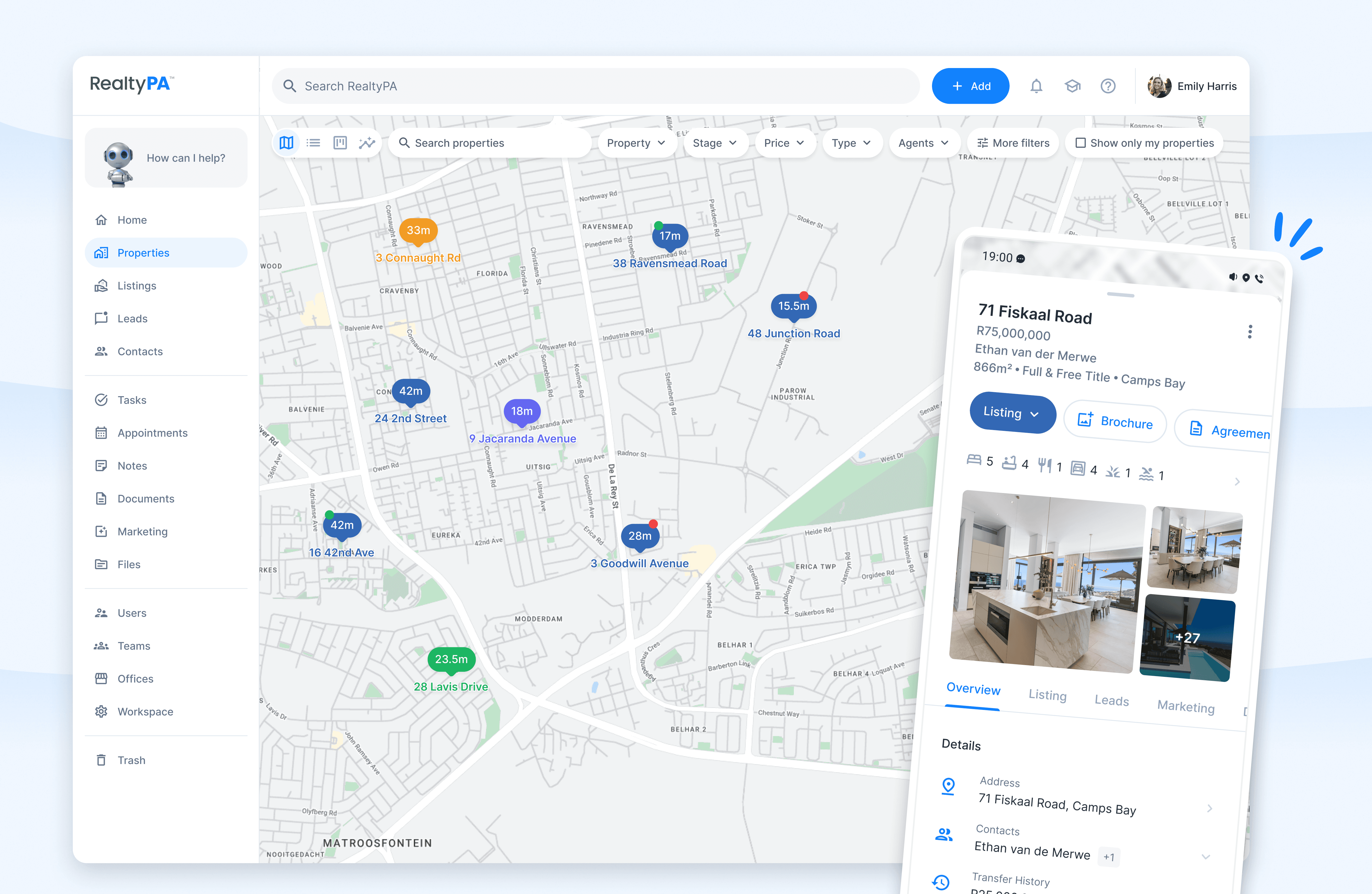 RealtyPA on desktop and mobile